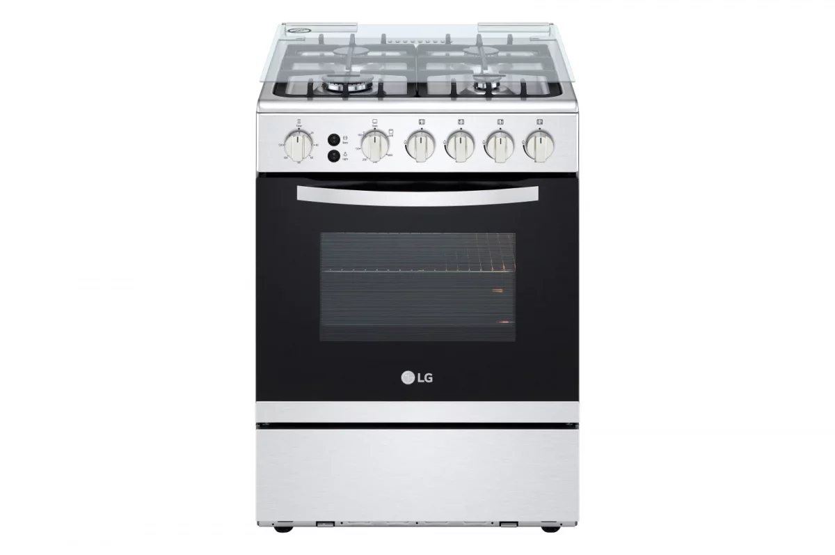 LG Gas Cooker 60x60 Silver Free standing burner with Oven - FA211RMA
