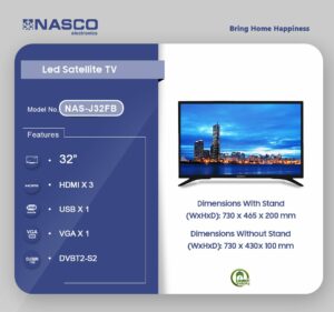 Nasco 32 " LED digital TV Data sheet