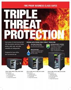 FireKing KY0913-1GRCL Business Class 1-Hour Rated Fire Safe Combination Dial Lock, MagPROOF Anti-Magnet Tamperproof, Water Resistant, 14" Height, 18.5" Wide, 19" Length, Metal, Black - Image 3