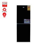 Pearl 229Ltr  Double Door Refrigerator – Black Glass PF-350BG