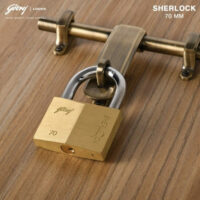 Godrej Sherlock 70mm - Blister Lock  (Gold, Silver) - Image 2