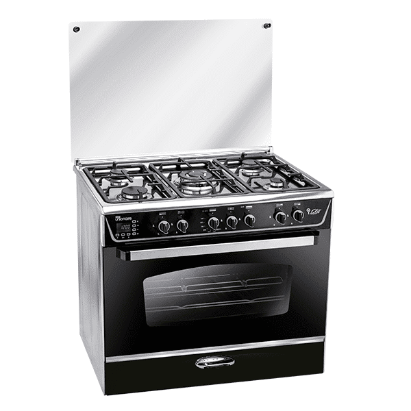 NASCO 5 BURNER GAS COOKER WITH GRILL 90X60CM NASGC-LME90B