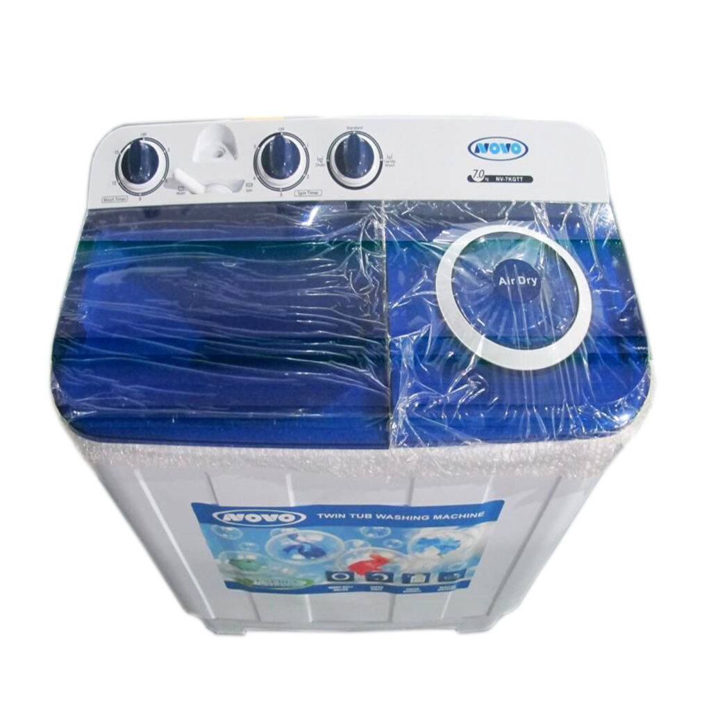 Novo 7Kg Twin Tub Semi Automatic Washing Machine NV7KGTT Goodluck Africa