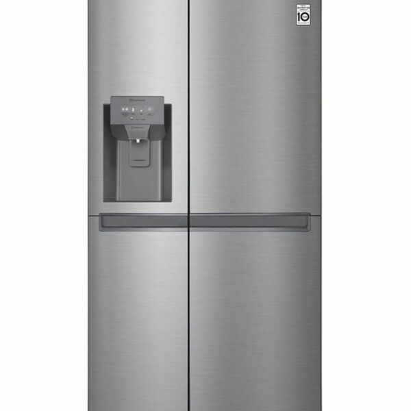 LG 668LTR Side by Side Refrigerator , Platinum Silver, Smart Inverter compressor GR-L247SLKV