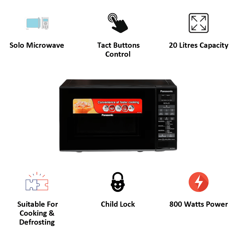 Panasonic 20L Solo Microwave Oven NN-ST266BVTG