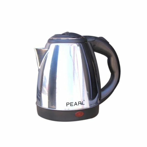 Pearl 1.7Litres Steel Electric Kettle Water Heater-White/Black LCF-S