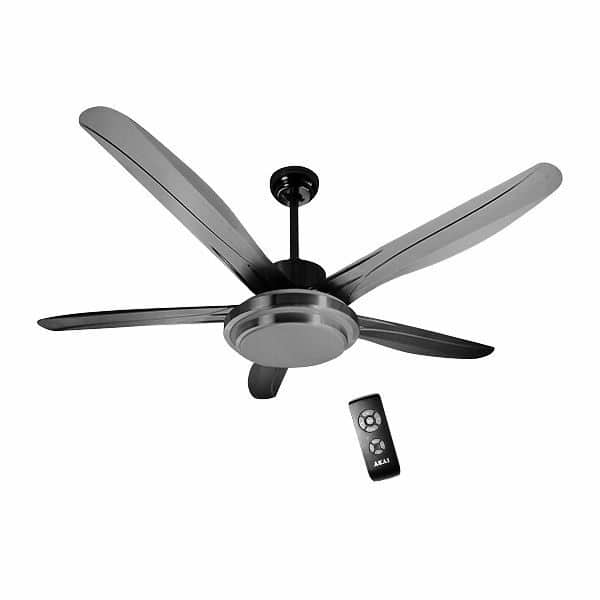 Akai 56 Decorative Ceiling Fan with Remote+Light Stainless Steel EF102A-5665