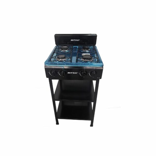Mitsui 4 Burner Gas Stove with Stand ME-21401 Black & White