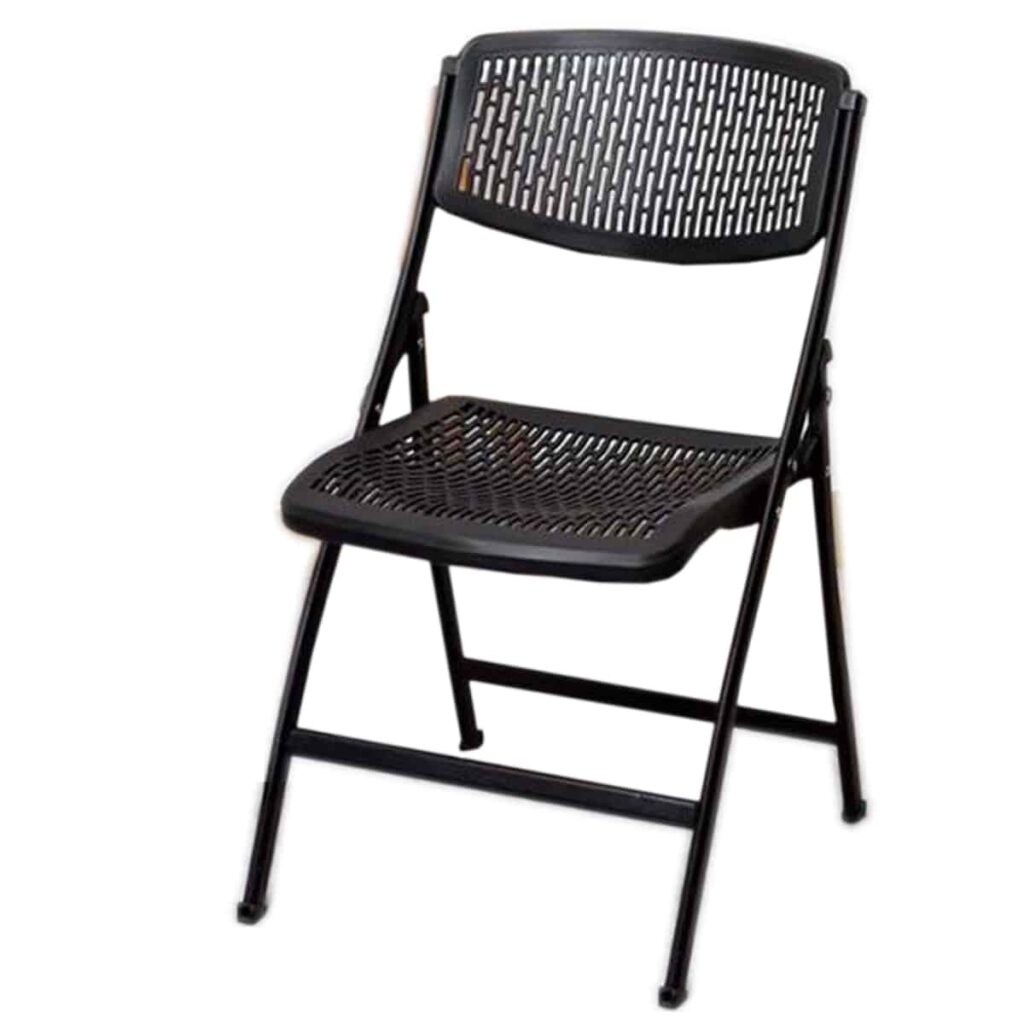 Foldable Plastic Chairs BlackWhite