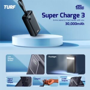 Turf 30000mAh Power Bank inbuilt torch light