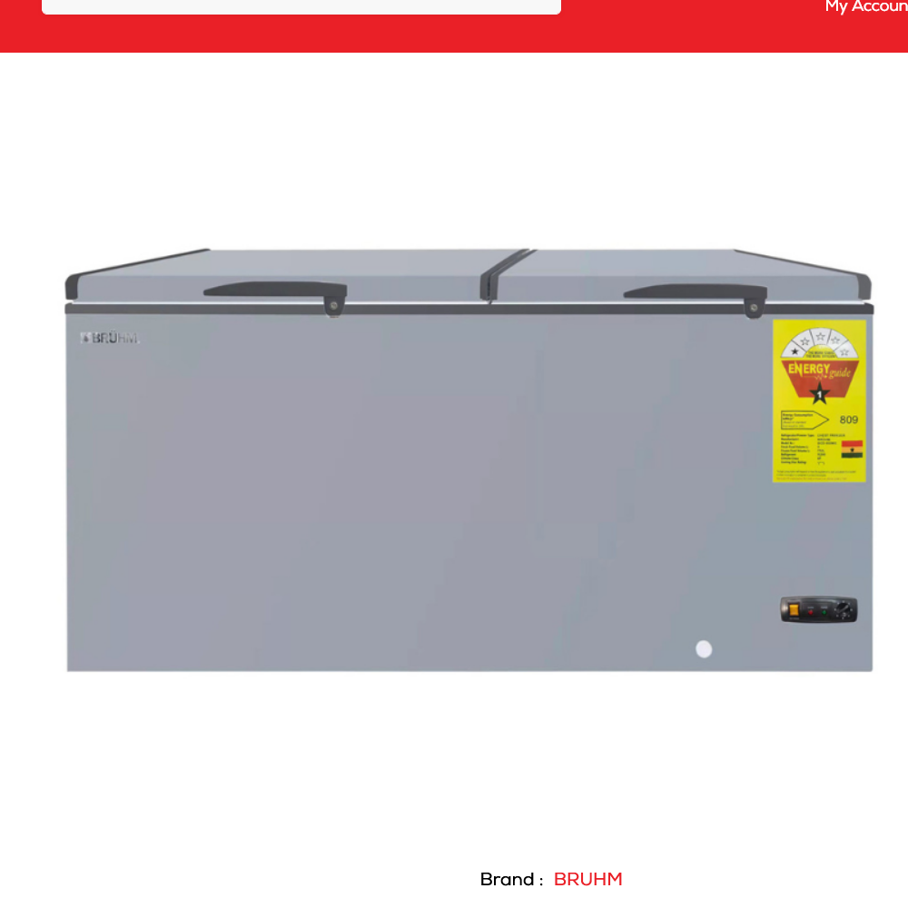 Bruhm 810L Double Door Chest Freezer BCD-810MR